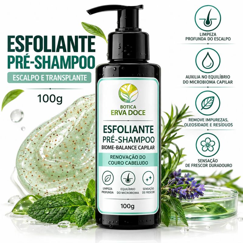 Esfoliante Pré-Shampoo Pós-Transplante Capilar 100g