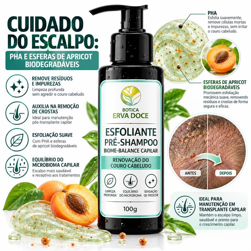 Esfoliante Pré-Shampoo Pós-Transplante Capilar 100g