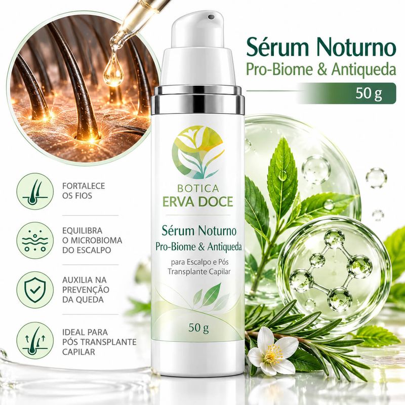 Serum Noturno Antiqueda Pos-Transplante Capilar 50g