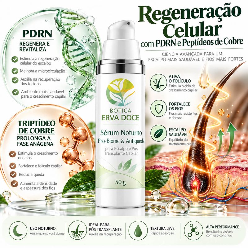 Serum Noturno Antiqueda Pos-Transplante Capilar 50g