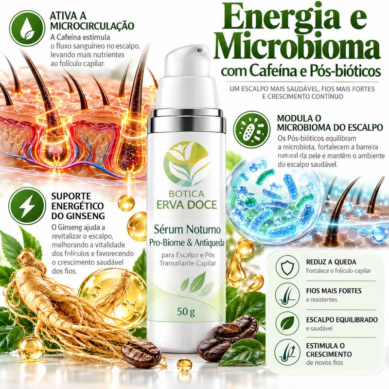 Serum Noturno Antiqueda Pos-Transplante Capilar 50g