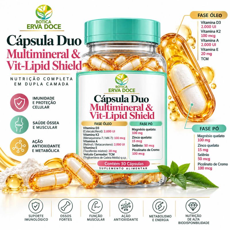 Capsula Duo Duo Multiminerais e  Vitaminas –  30 Doses
