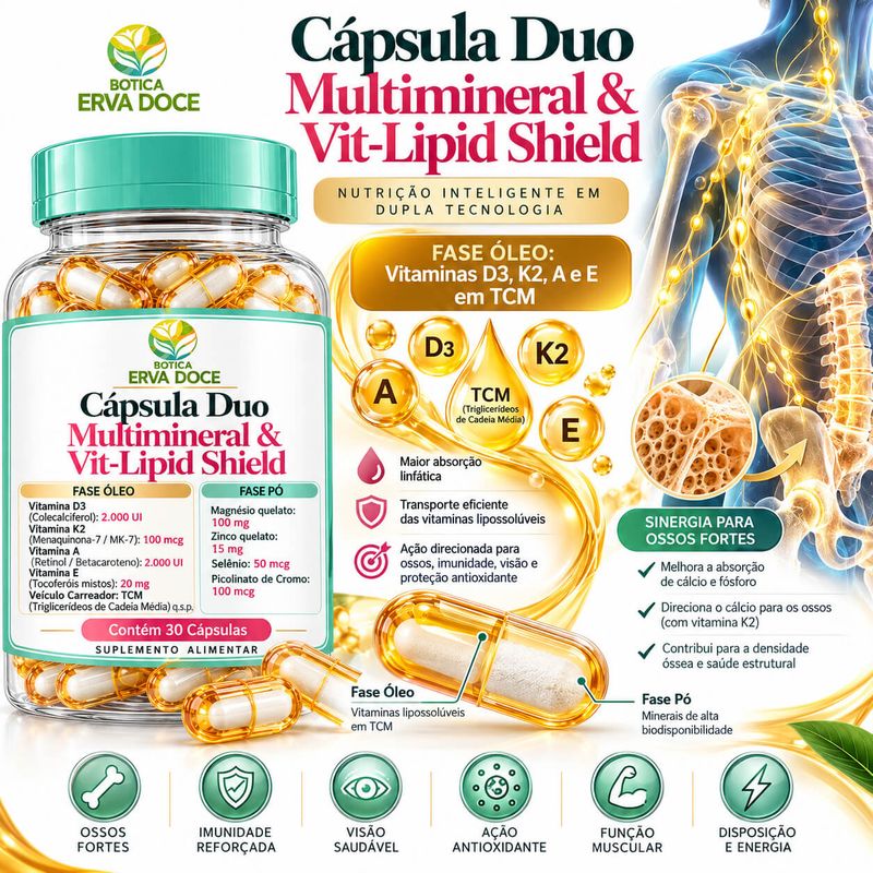 Capsula Duo Duo Multiminerais e  Vitaminas –  30 Doses