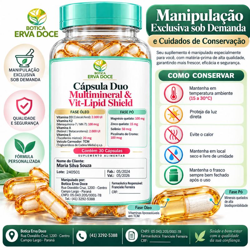 Capsula Duo Duo Multiminerais e  Vitaminas –  30 Doses