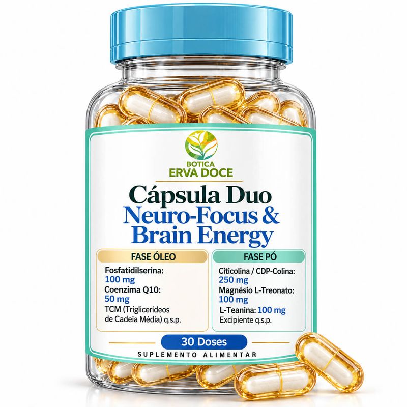 Capsula Duo Neuro-Focus e Brain Energy – Foco e Clareza 30 caps