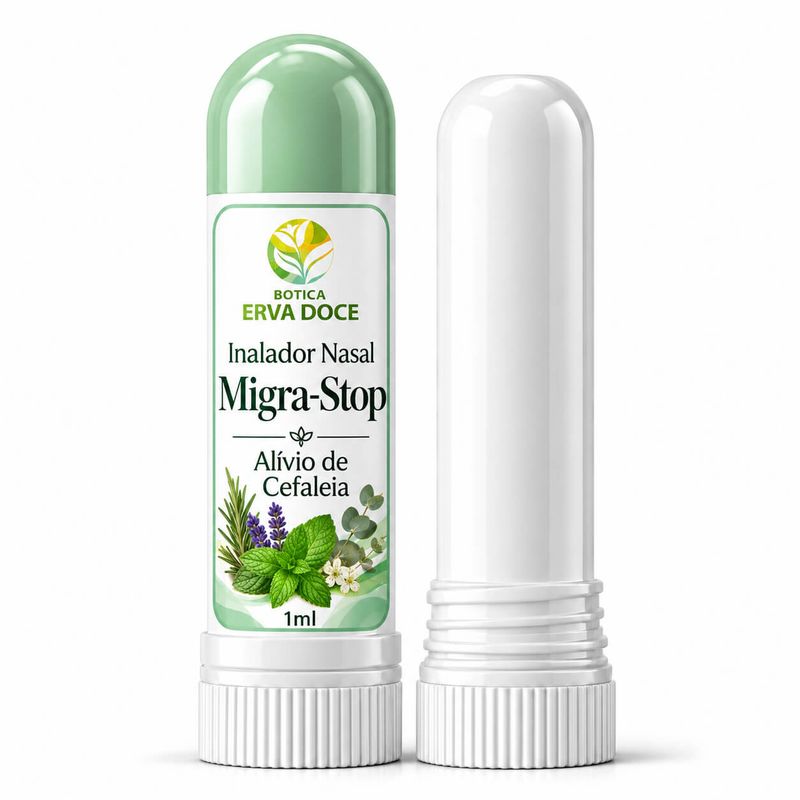 Inalador Nasal Migra-Stop – Alivio de Enxaqueca e Cefaleia