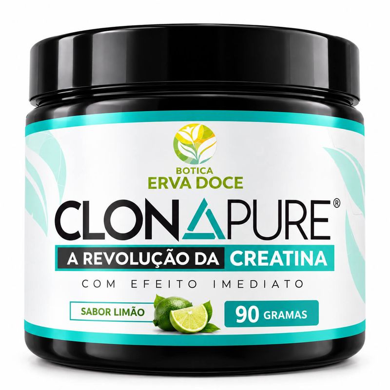Clonapure -  Revolução Creatina Sabor Limão Pote 90g