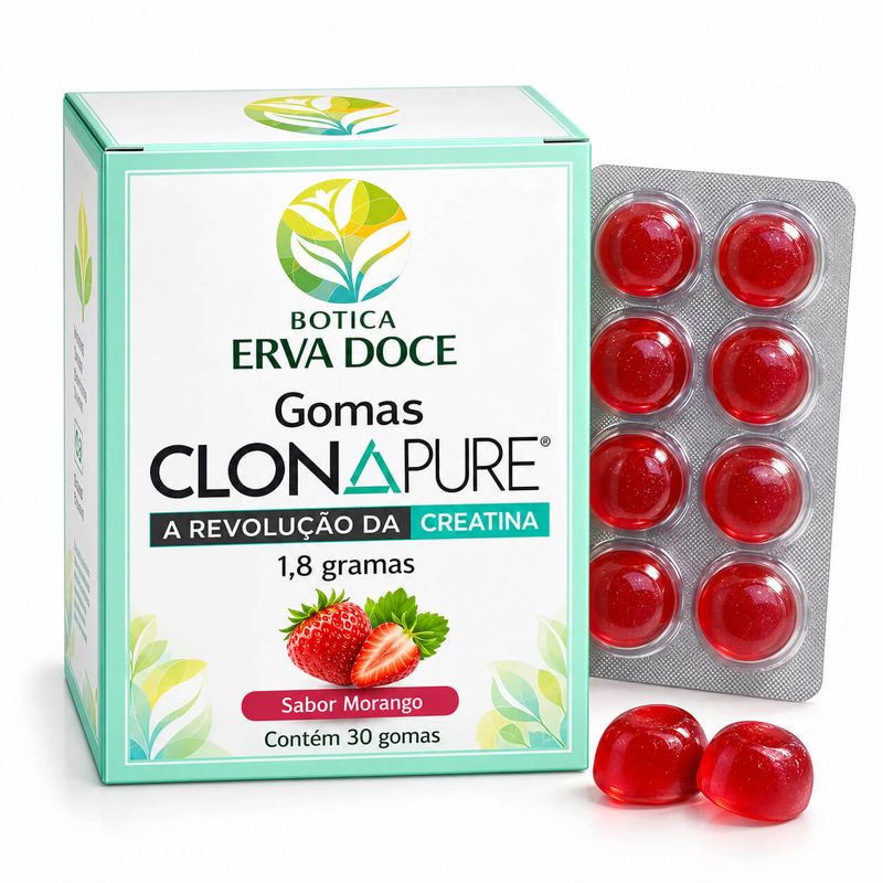 Gomas  de Creatina Clonapure  - 30 gomas Sabor Morango