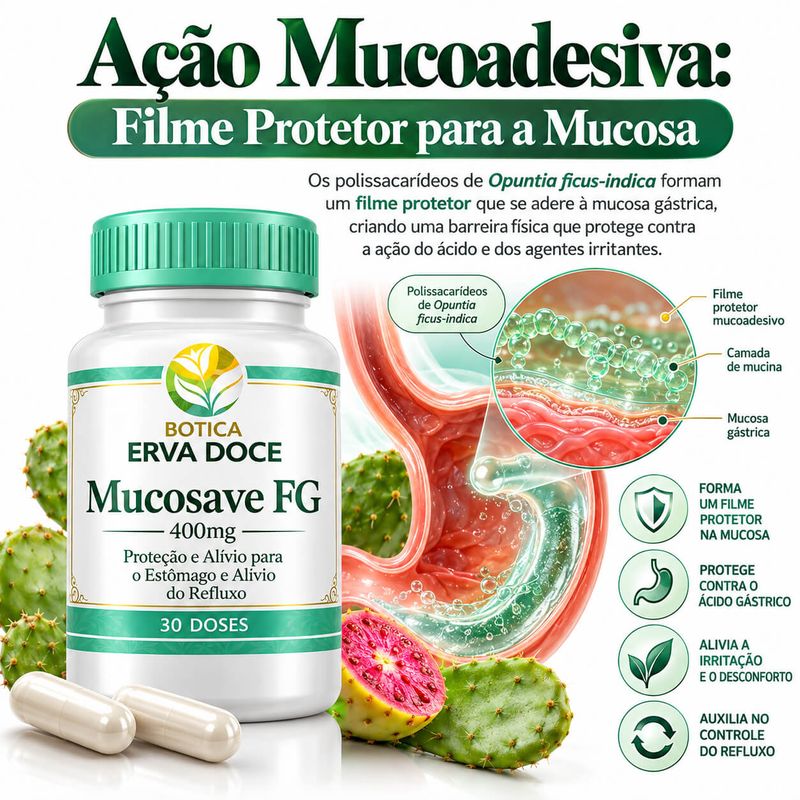 Mucosave FG 400mg: Proteção e Alivio para o Estomago 30 doses