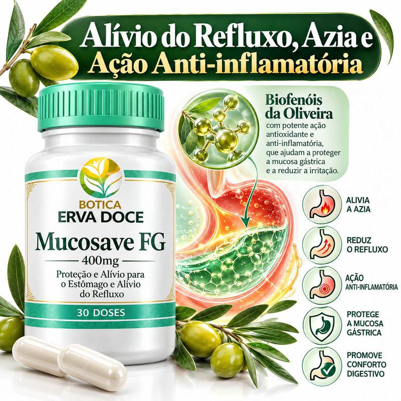 Mucosave FG 400mg: Proteção e Alivio para o Estomago 30 doses