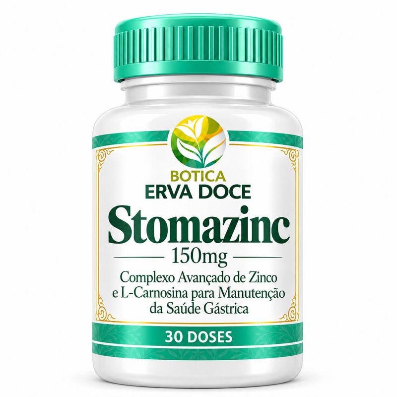 Stomazinc 150mg Saude Gastrica e Proteçao 30 Capsulas