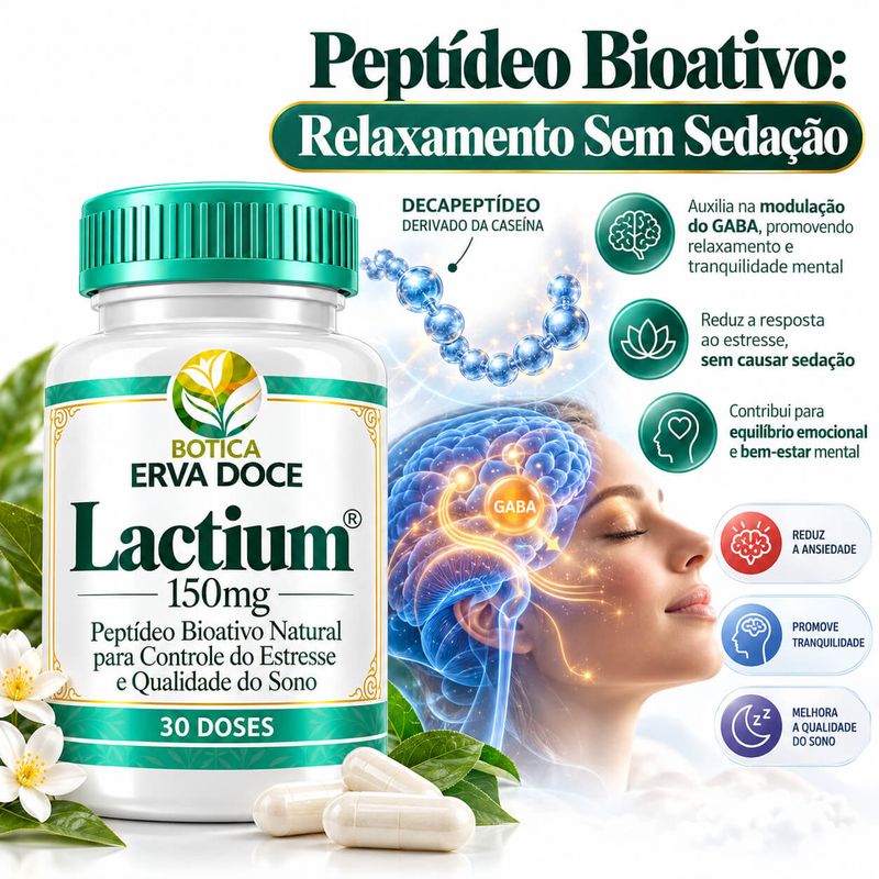Lactium 150mg Estresse Sono e Bem-Estar 30 Capsulas