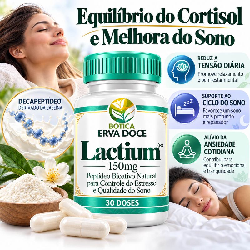 Lactium 150mg Estresse Sono e Bem-Estar 30 Capsulas