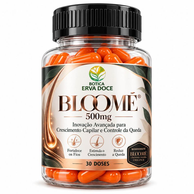 Bloomé 500mg Crescimento Capilar e Anti-Queda 30  Capsulas
