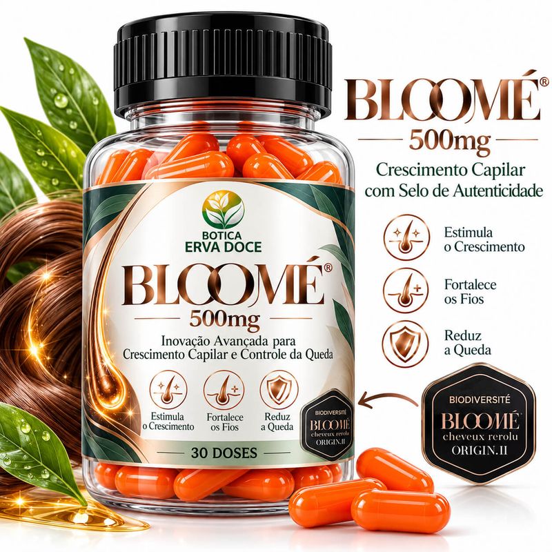 Bloomé 500mg Crescimento Capilar e Anti-Queda 30  Capsulas