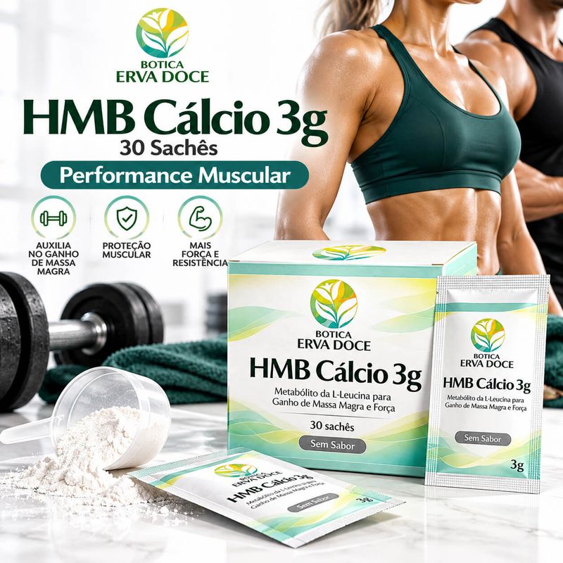 HMB Cálcio 3g –  Ganho de Massa Magra e Força 30 sachês