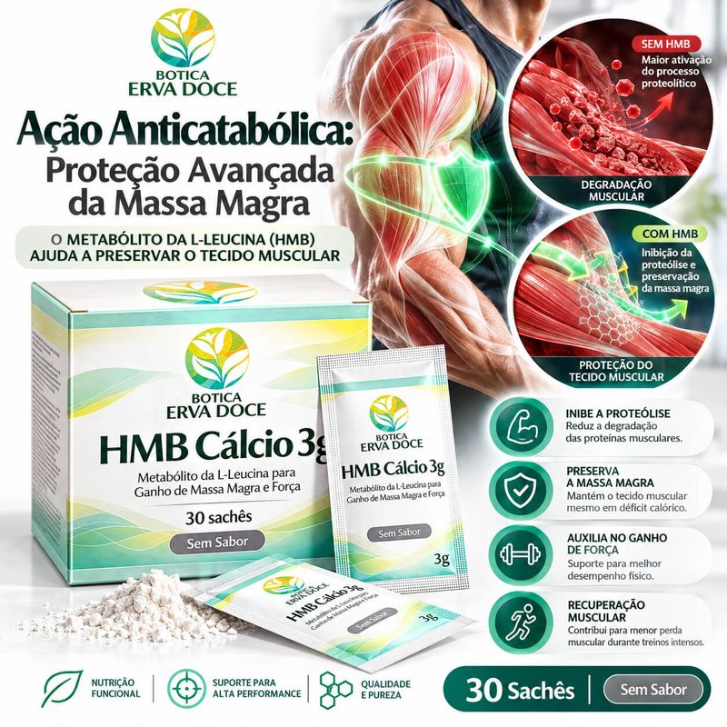 HMB Cálcio 3g –  Ganho de Massa Magra e Força 30 sachês