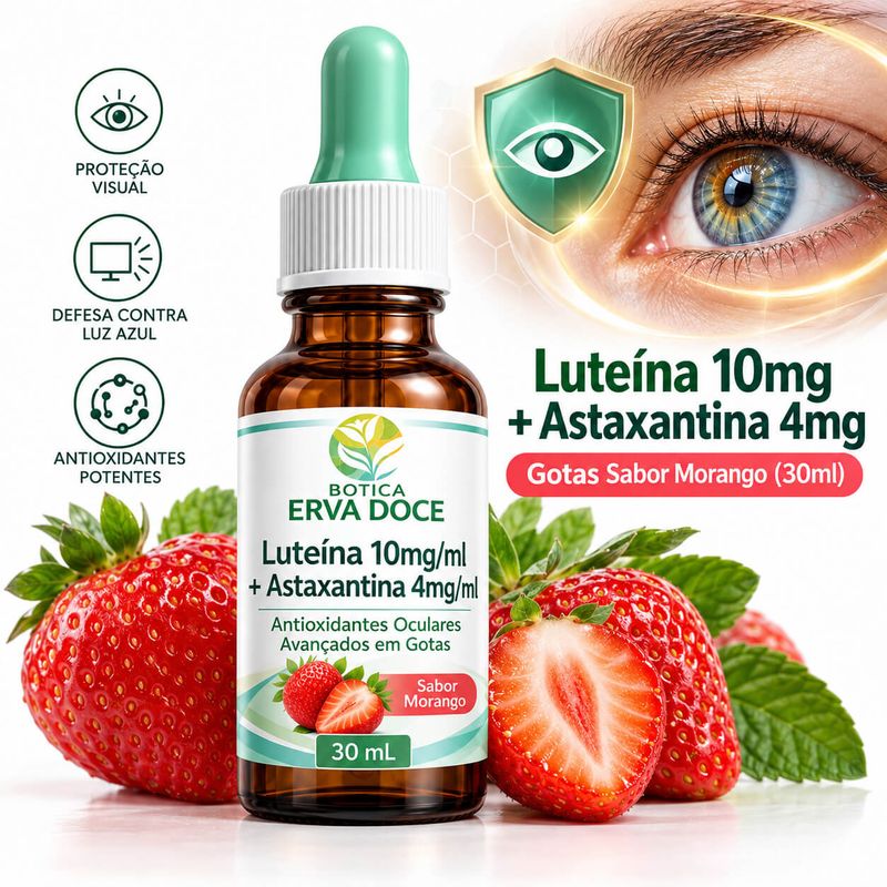 Luteina 10mg/mL + Astaxantina 4mg/mL – Visão 30 mL Gotas