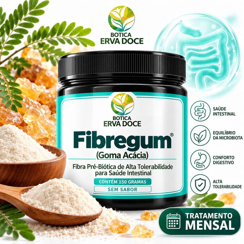Fibregum (Goma Acacia)  – Fibra Pre-Biotica 150 gramas