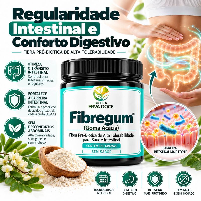 Fibregum (Goma Acacia)  – Fibra Pre-Biotica 150 gramas