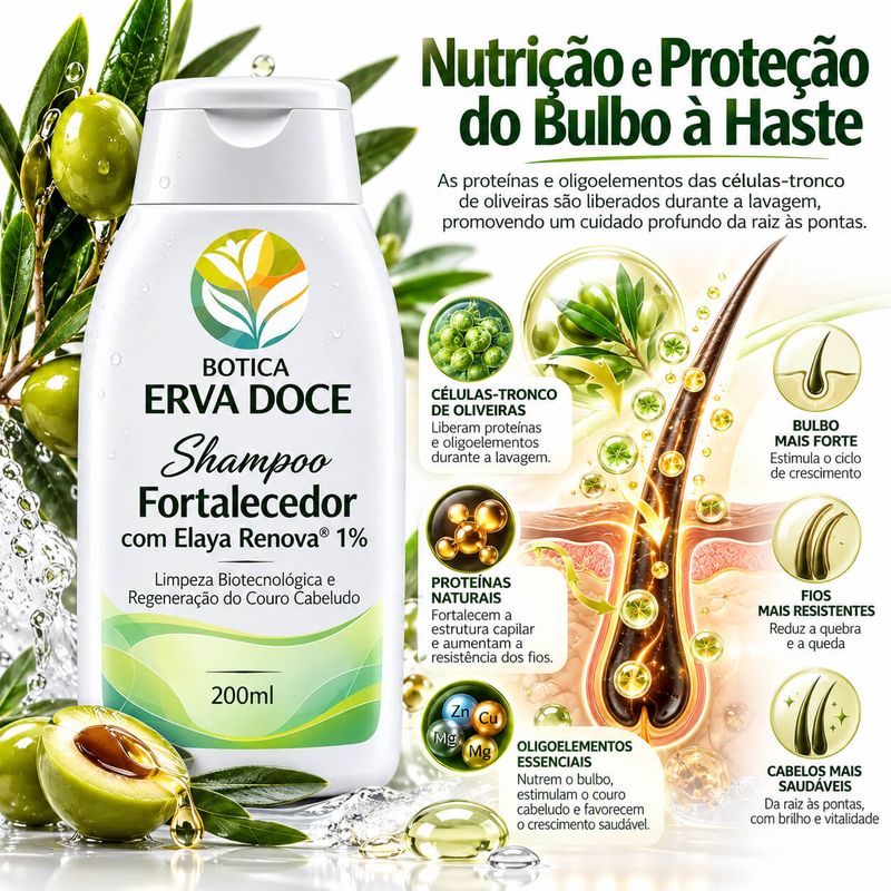 Shampoo Fortalecedor Elaya Renova Celulas-Tronco 200ml