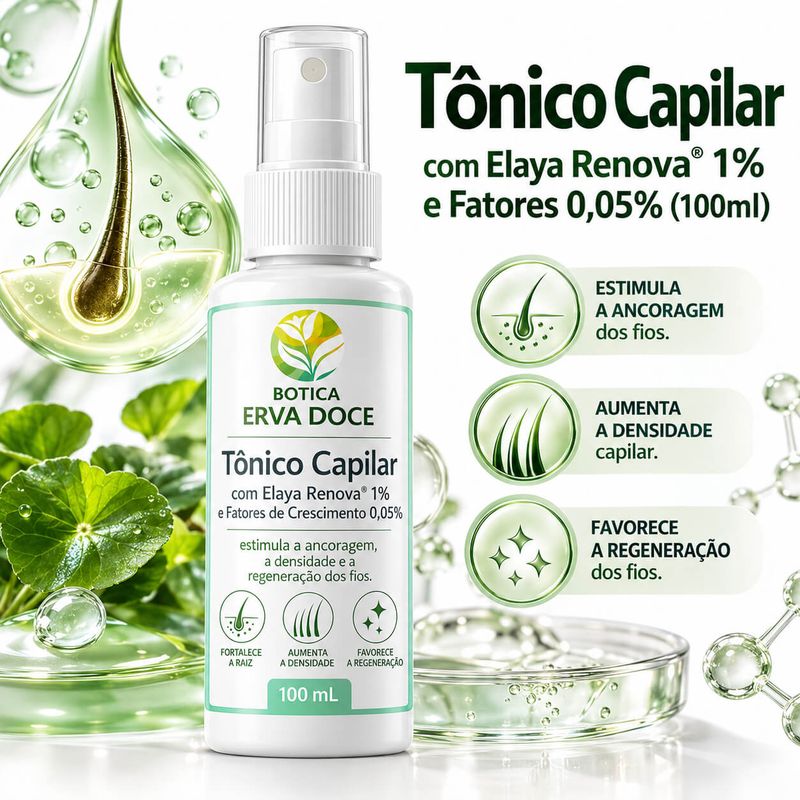 Tonico Capilar Elaya Renova e Fatores de Crescimento 100ml