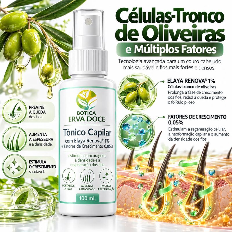 Tonico Capilar Elaya Renova e Fatores de Crescimento 100ml