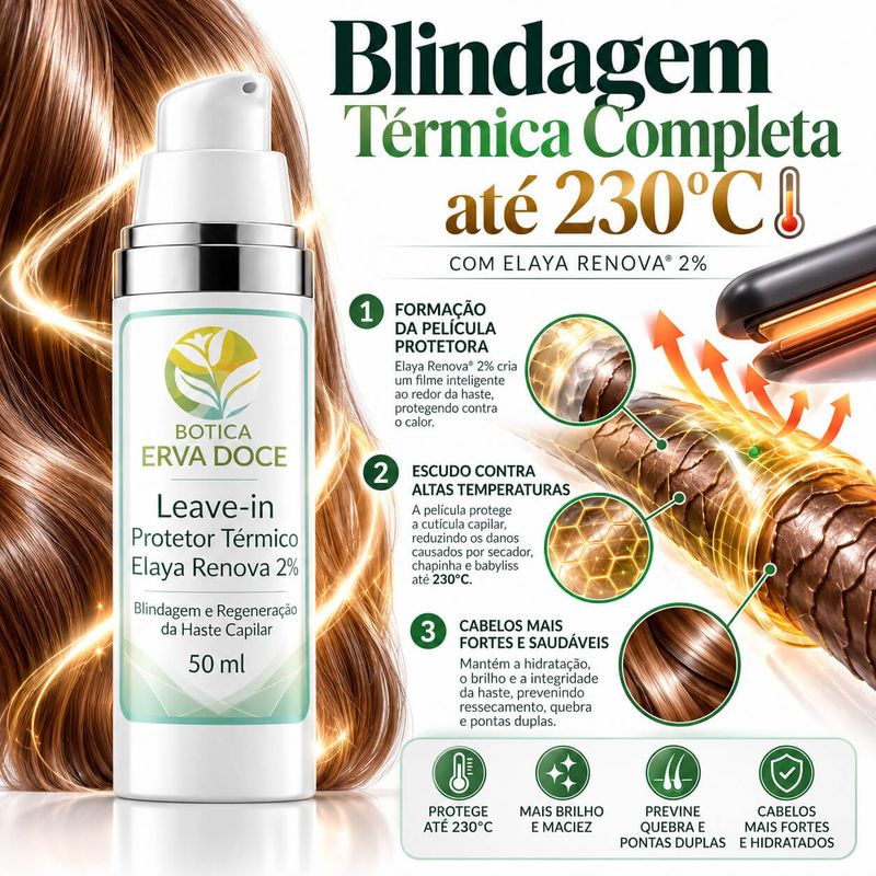 Leave-in  com Elaya Renova – Blindagem e Regeneração  50 mL