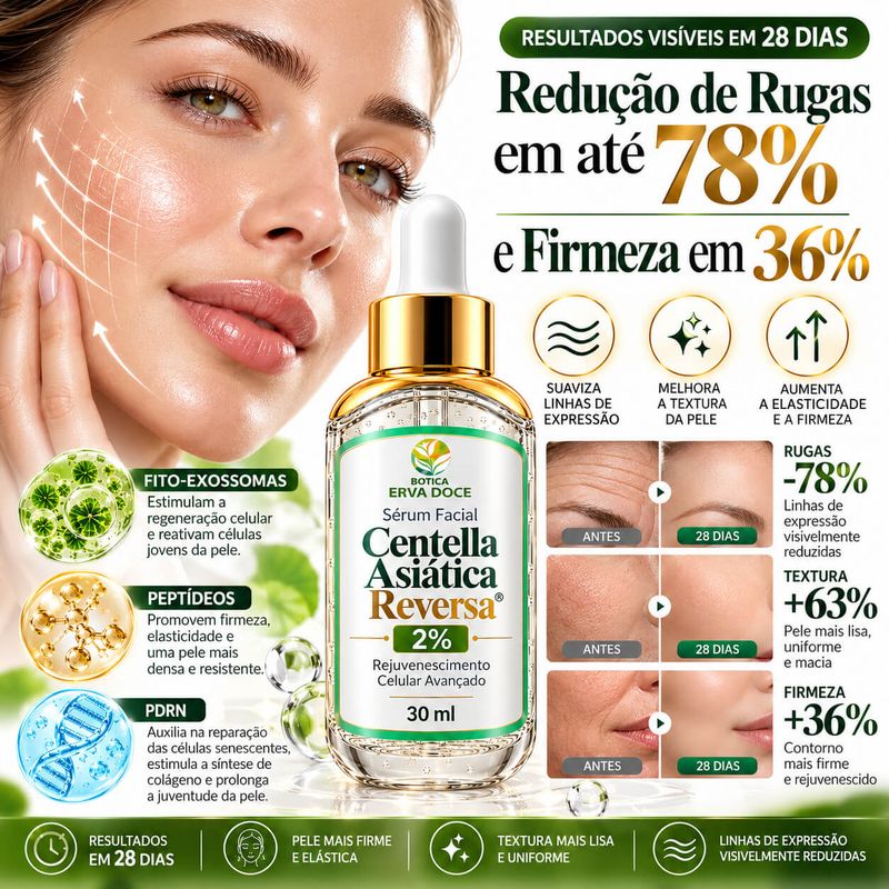 Serum Facial Cell-K Centella Reversa – Rejuvenescimento 30mL
