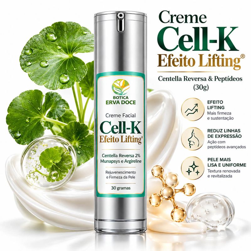 Creme Facial Cell-K Efeito Lifting – Centella Reversa  30g.