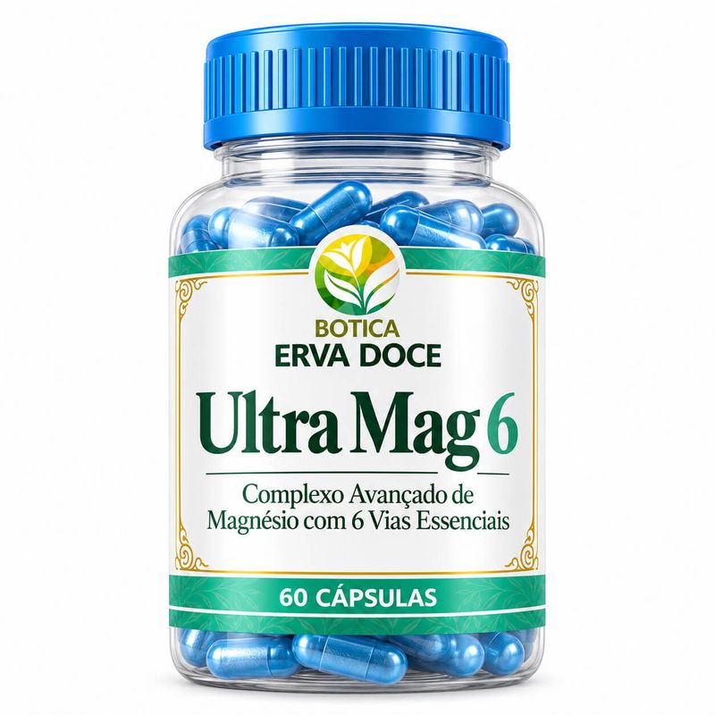 Ultra Mag 6 – Complexo Avançado de Magnesio com 6 Vias 60 caps