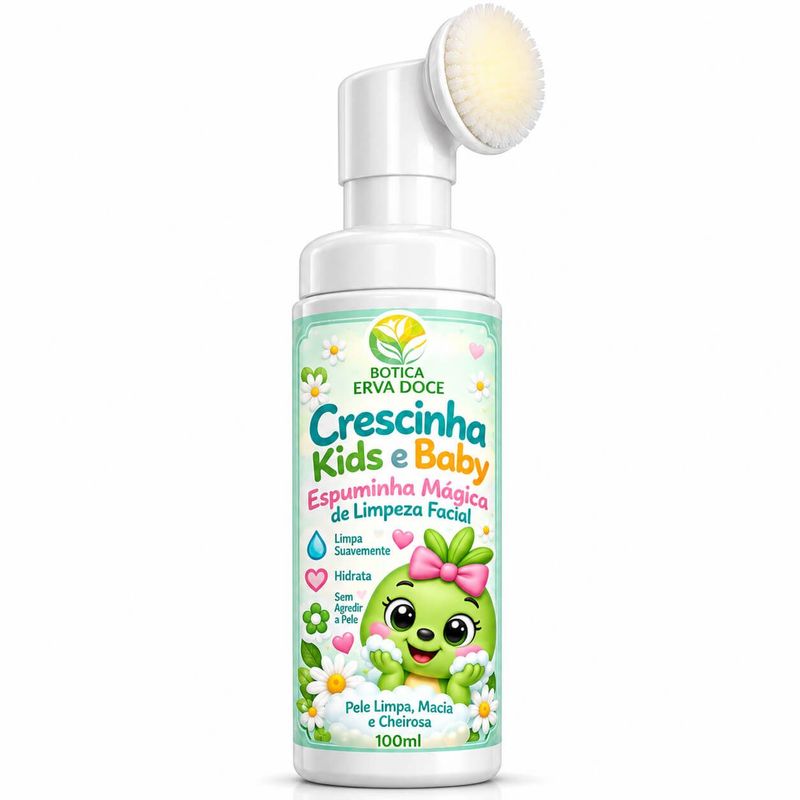 Crescinha Kids Espuminha Mágica de Limpeza Facial 100mL
