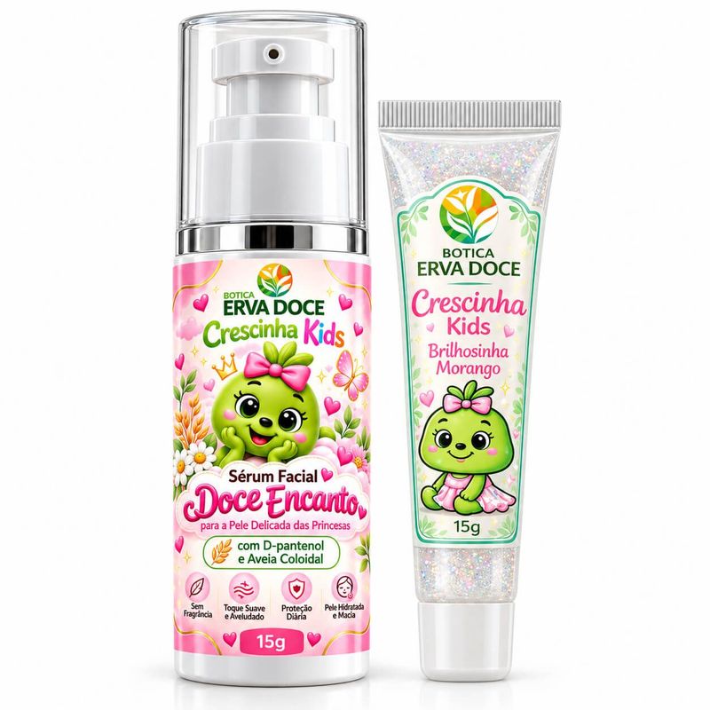 Kit Crescinha Kids Encanto e Brilho: Gloss e Hidratante