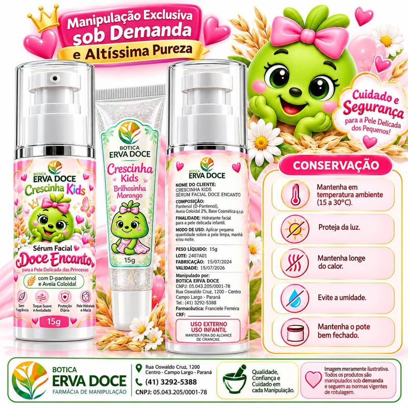 Kit Crescinha Kids Encanto e Brilho: Gloss e Hidratante