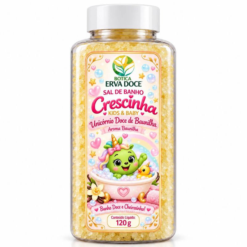 Sal de Banho Infantil 120g Unicórnio Doce Crescinha Kids