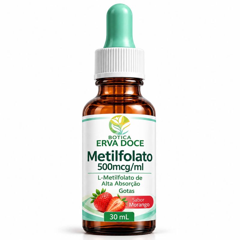 Metilfolato 500mcg/ml Gotas Sabor Morango 30ml