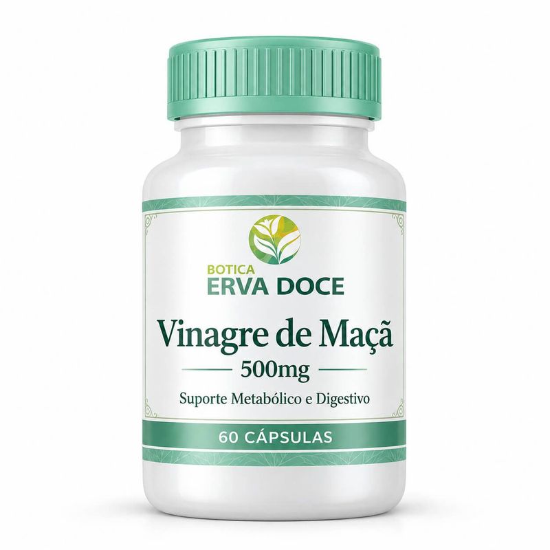 Vinagre de Maçã 500mg 60 cápsulas