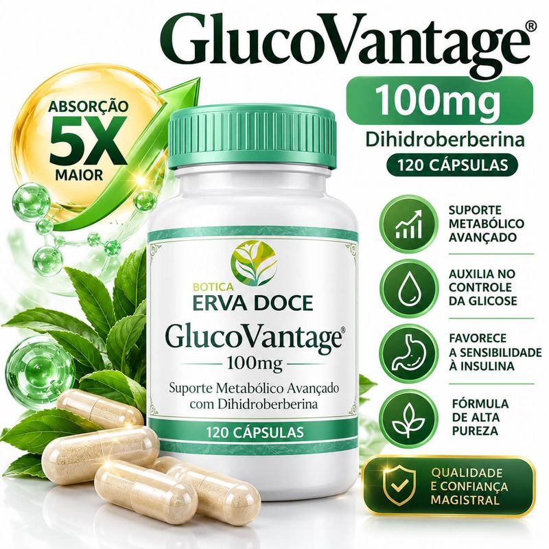 Glucovantage Dihidroberberina 100mg 120 capsulas