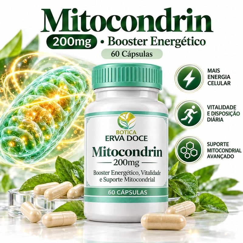 Mitocondrin 200mg Booster Energético 60 Capsulas