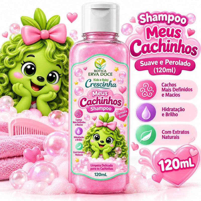 Shampoo Infantil Meus Cachinhos Crescinha- Hidratação  120ml
