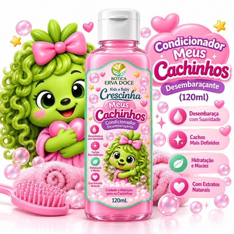 Condicionador Infantil Meus Cachinhos Crescinha 120ml