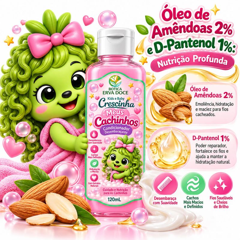 Condicionador Infantil Meus Cachinhos Crescinha 120ml