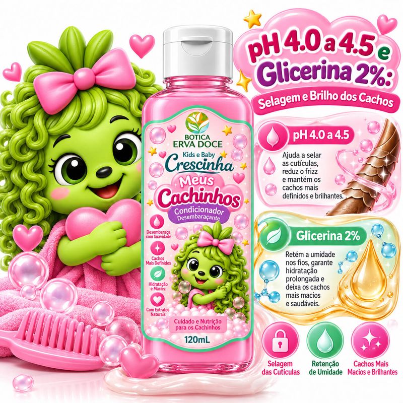Condicionador Infantil Meus Cachinhos Crescinha 120ml