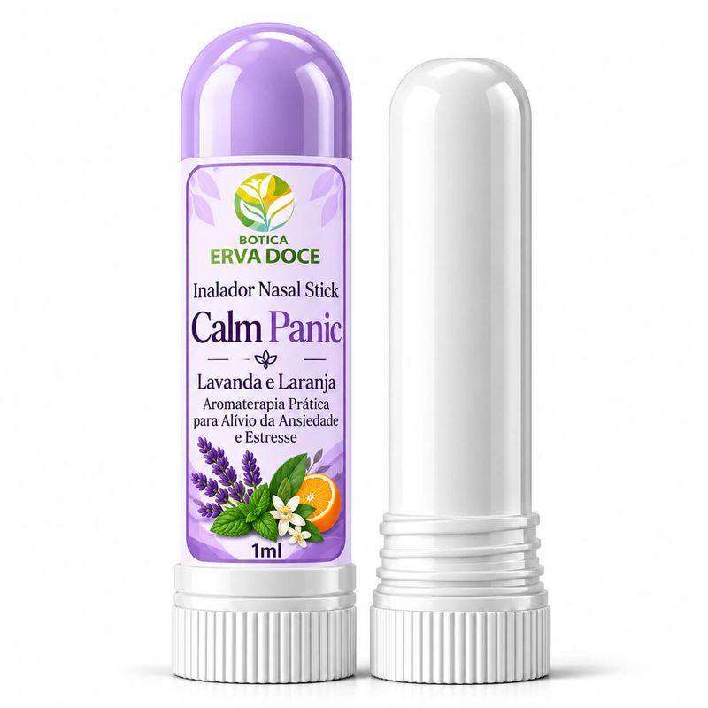 Inalador Nasal - Calm Panic  Alívio Natural da Ansiedade 