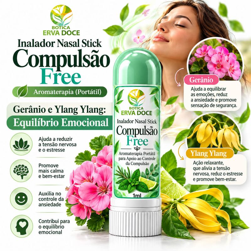 Inalador Nasal Stick Compulsão Free –  Apoio a Compulsão