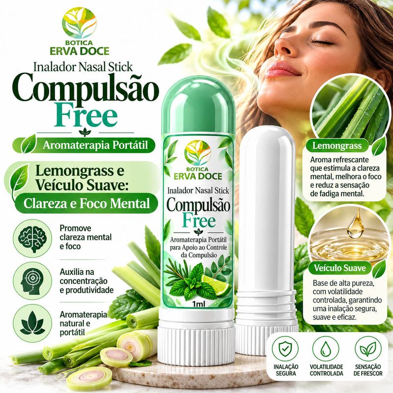 Inalador Nasal Stick Compulsão Free –  Apoio a Compulsão