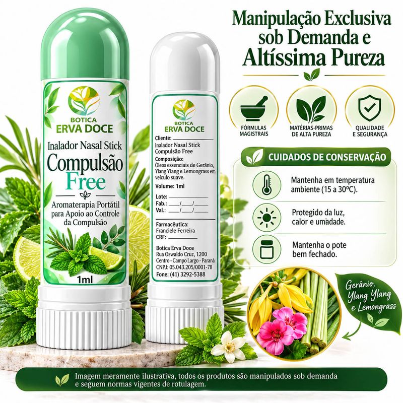 Inalador Nasal Stick Compulsão Free –  Apoio a Compulsão