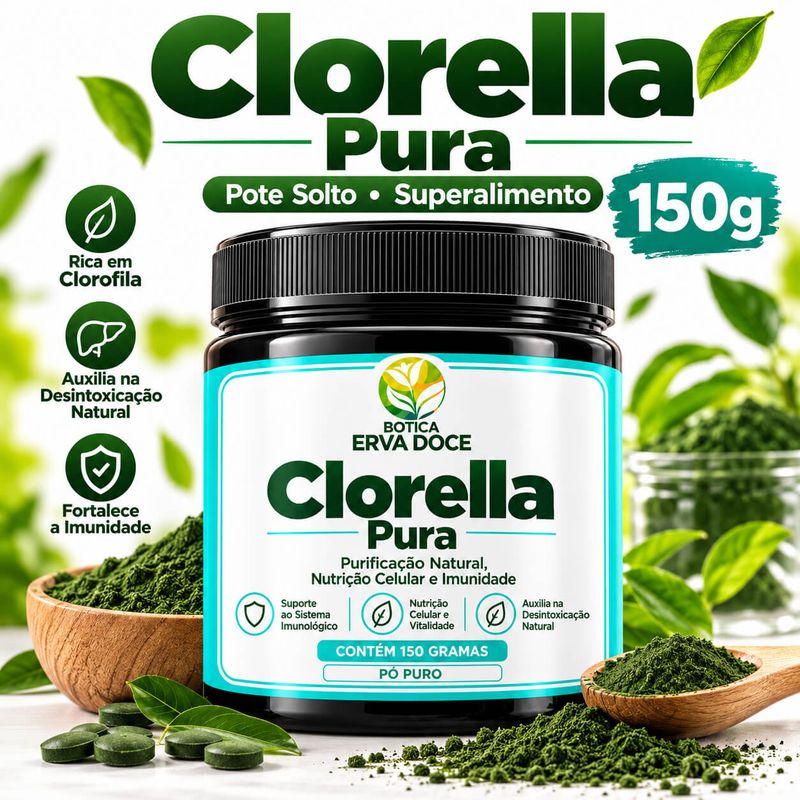 Clorella Pura –  Nutrição Celular e Imunidade 150g 
