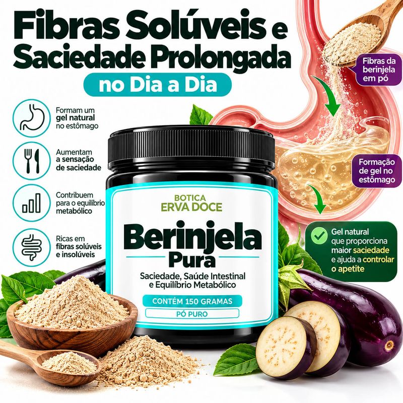 Berinjela Pura -  Saciedade e Metabolismo  150g