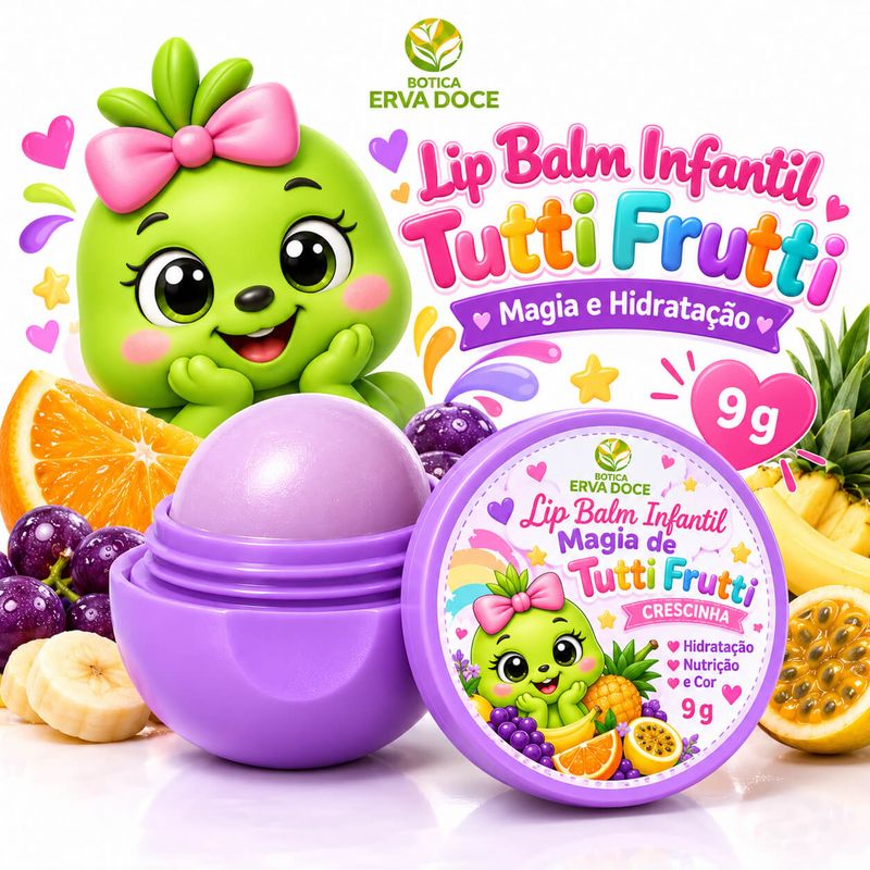 Lip Balm Magia de Tutti Frutti Crescinha – Hidratação 9g